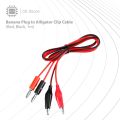 Banana Plug to Alligator Clip Cable(Red, Black, 1m). 