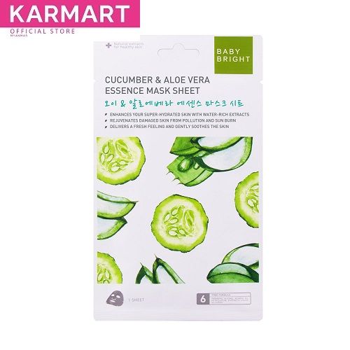 Baby Bright_Cucumber & Aloe Vera Essence Mask Sheet 20g