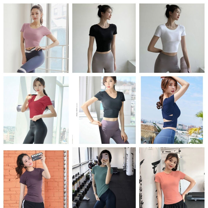 (Preorder)%20Sexy%20short-sleeved%20yoga%20t-shirt%20for%20women,%20quick-drying,%20breathable,%20sweat-absorbent,%20polyester,%20summer%202023,%20yoga%20clothes%20for%20beginners.%20-%20Image%205