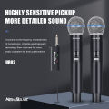 (Preorder) NewBaxs [Upgraded Charging Version] UR04 UHF Wireless Microphone, 5V Rechargeable Battery, Free-to-Play, 6.5mm Jack, 50m Transmission Distance, 700MHz. 