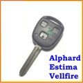 Toyota Alphard 3 Button Car Key Remote Silicon Cover (Red). 