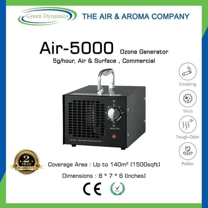 Air-5000™ | (5g) Air Ozone Generator ( Air and Surface Sterilization Application )