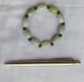 Jade Barrel beads bracelet,  ကျောက်စိမ်းဘုံပုတီးညှပ် လက်ပတ်၊. 