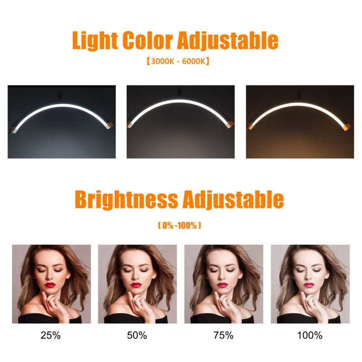 (Preorder) Salon lighting with adjustable temperature, half-light beauty lighting for skincare professionals and makeup application.