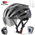 (Preorder)Motorcycle Helmet with Goggles High Quality Lightweight Mountain Bike Helmet Magnetic Goggles Helmet Shockproof Windproof Dustproof  စက်ဘီးစီးဦးထုပ်. 