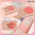 (Preorder)Sivanna Colors Dual Color Combination Highlight & Blush Hf722 Blush & Highlighter, Matching Beautiful Colors in Every Shade.. 