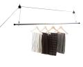 SIngle rail ceiling clothes line. 