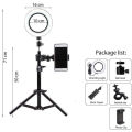 10" Ring Light with Tripod Stand & Phone Holder for YouTube Video, Desktop Camera Led Ring Light for Streaming, Makeup, Selfie Photography. 