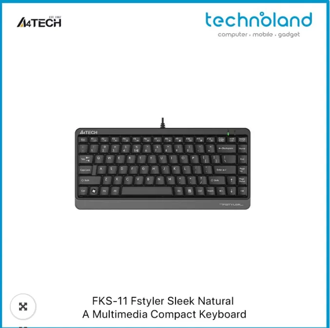 A4%20Tech%20FKS-11%20Fstyler%20Sleek%20Natural%20A%20Multimedia%20Compact%20Keyboard%20Grey%20-%20Image%202