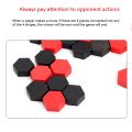 Wooden Hexagon Chess Set Shape Recognition Board Game School Family Funny Double Sided Entertainment Toy. 