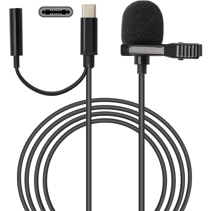 Lavalier MicroPhone Type C with 3.5mm Headphone Jack