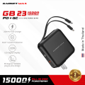 GADGET MAX - GB23 AIO Pro Series 15000mAh All-in-One PD+QC Fast Charging Power Bank (PD 20W+QC 22.5W). 