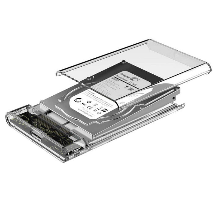 USB 3.0 Transparent 2.5inch Hard Drive Enclosure SATA Serial Port SSD HDD Hard Disk Box Plug and Play for Notebook Computer