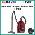 HITACHI 1600W Powerful Bagless Vacuum Cleaner, High Suction Power With 5L Big Dust Capacity, Cloth Filter, Blower Function, Rug, Floor & Crevice Nozzle, Brush, CV-W1600. 