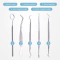 (Preorder) Cofoe Dental Stainless Steel Tartar Removal Tool - Tweezers, Intraoral Mirror, Dental Sickle Scaler, Shovel Scaler for Stain Removal, Tooth Cleaning Kit. 