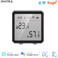 (Preorder)SMATRUL Tuya Temperature And Humidity Sensor, Wifi Smart Home Indoor Hygrometer Alarm Battery LCD Display For Alexa Google for Android IOS APP Control. 