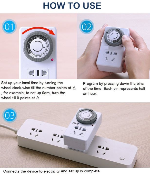 Electric%20Outlet%20Timer,%2024%20Hour%20Plug-in,%20Mechanical,%2030%20Minute%20Interval%20-%20Image%205