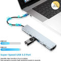 Type C Extender 8 in 1 USB Hub with HDMI Adapter with SD TF Card Reader Rj45 PD Fast Charging. 