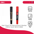 Deli Dual Tip Permanent Marker 2.5mm and 1.8mm 1PC S555. 
