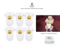 Newborn Monthly Milestone Onesies (Six Pcs). 