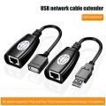 1 Pair USB extender 50 meters usb extension signal amplifier usb2.0 to RJ45 network extender. 