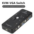 USB KVM Switcher 4 Port VGA SVGA Switch Splitter 1920*1440 VGA Video Switch For USB device Keyboard Mouse Monitor Adapter. 