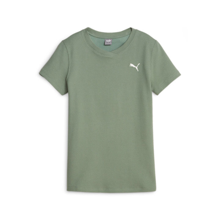 (Preorder)%C2%A0PUMA%20Basics%20Women's%20Structured%20T-Shirt%20HER%20Green%20-%20Image%204