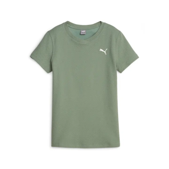 (Preorder)%C2%A0PUMA%20Basics%20Women's%20Structured%20T-Shirt%20HER%20Green%20-%20Image%204