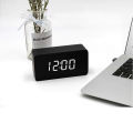 (Gift) Smart Voice-Activated for Wooden LED Digital Alarm Clock. 
