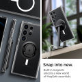 (Preorder)SPIGEN Case for Galaxy S24 Ultra [Ultra Hybrid OneTap Metal Ring Mag Fit] Hybrid magnetic case with PC back and soft TPU frame that prevents yellowing / Samsung Galaxy S24 Ultra Case ဖုန်းကာဗာ. 