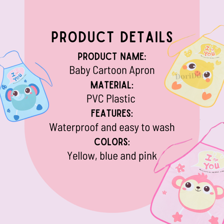 Apron%20for%201%20PCS%20Children%20Cartoon%20Apron%20Kitchen%20Art%20Baking%20Arm%20Sleeve%20Animal%20Waterproof%20Apron%20Kids%20Painting%20Apron%20with%20Colorful%20Aprons%20-%20Image%207