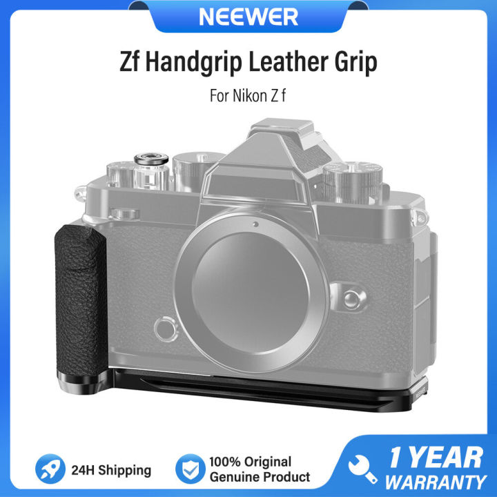 (Preorder)%20NEEWER%20CA134%20Zf%20Handgrip:%20L-shaped%20Zf%20handgrip%20for%20Nikon%20Zf%20cameras.%20Slim,%20form-fitting%20camera%20mount%20with%20integrated%20grip,%20thumb%20grip,%20and%20silver%20shutter%20button.%20-%20Image%202