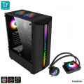 (Preorder) Computer case Tsunami Coolman 190-1 KK(Liquid Combo) ARGB ARGB*2/CM-120 Tempered ATX Gaming Case. 