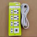 7 outlets 2500 W power strip, extension socket, three-eye plug, extension cable plug, usb power plug, USB charging plug, power strip. 