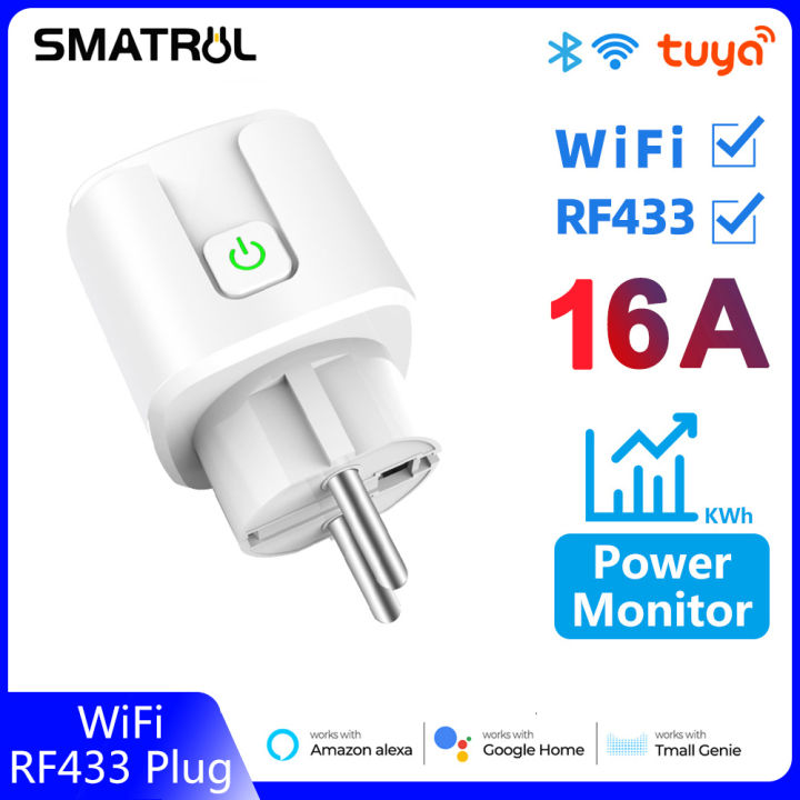 (Preorder)SMATRUL WiFi and RF433 rf Smart Socket Plug, Smart life/tuya ...