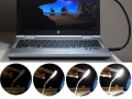 USB Reading Lamp with 14 LEDs Dimmable Touch Switch and Flexible Gooseneck for Notebook Laptop, Desktop, PC and MAC Computer + On/Off Setting. 