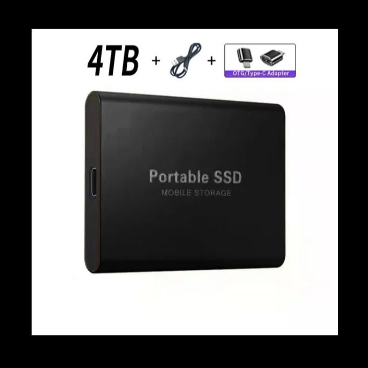 4TB External Hard Drive, Mobile SSD Portable Solid State Drive, Slim Solid State Drive with USB 3.0 C Port for PC, Laptop