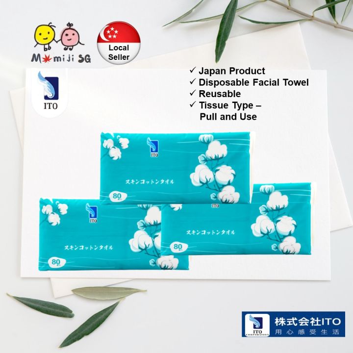 Japan%20ITO%20Disposable%20Face%20Towel%20(Tissue%20Type/80%20Pulls)%20Multi-purpose%20Facial%20Cotton%20Beauty%20Towel%20For%20Babies%20&%20Adults%20-%20Image%202