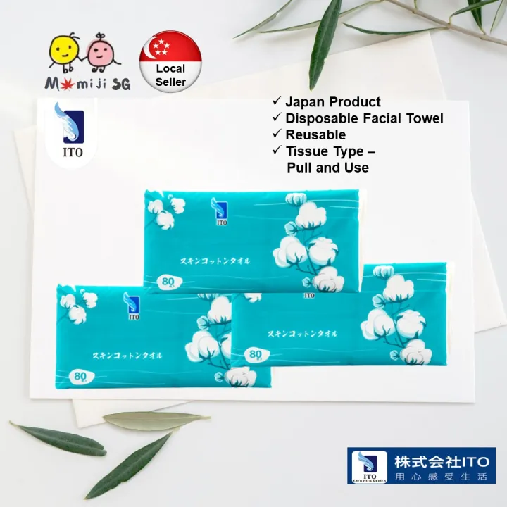 Japan%20ITO%20Disposable%20Face%20Towel%20(Tissue%20Type/80%20Pulls)%20Multi-purpose%20Facial%20Cotton%20Beauty%20Towel%20For%20Babies%20&%20Adults%20-%20Image%202