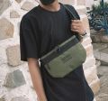 ရေစိုခံဘေးလွယ်အိတ် INS waterproof canvas shoulder bag Fashion City. 