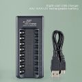 8 Slots Electric Battery Charger Intelligent Fast Led Indicator Usb Charger For Aa/aaa Ni-mh/ni-cd Rechargeable Battery. 