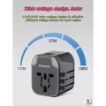 Philips World Travel 224 Countries Universal Adapter; Conversion Plug, Global Universal, British standard European Asian standard plug converter, universal socket; travel adapter + 3 in 1 charger (free gift). 