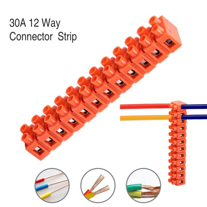 30A 12 Way Connector Strip Terminal Block
