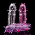 ဂေါ်လီပါအစွပ်ပြည့် 6 Ball Crystal soft silicone Penis enlarger sleeve (Code : M-464). 