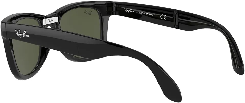 Ray-Ban Black Matte Folding Wayfarer Classiic Sunglasses Diameter
