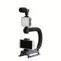 LionBolt Cellular and camera support stabilizer with light and microphone Tripod Kit. 