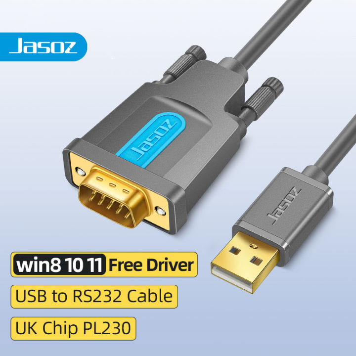 (Preorder) Jasoz USB 2.0 Male to RS232 DB9 Male 60Mbps Serial Cable ...