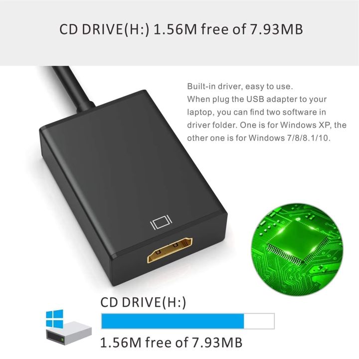 USB%203.0%20to%20HDMI%20Adapter%201080P%20USB%20To%20HDMI-Compatible%20Video%20Converter%20External%20USB%20Adapter%20Video%20Adapter%20Cable%20-%20Image%203