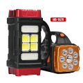 Powerful Solar LED Flashlight USB Rechargeable Torch With COB Work Light 4 Gear Lantern Outdoor Power Bank Solar Light. 