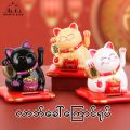 Japanese lucky cat Solar cell energy (အခန်းတွင်းအလှဆင် လာဘ်ခေါ်ကြောင်ရုပ်). 